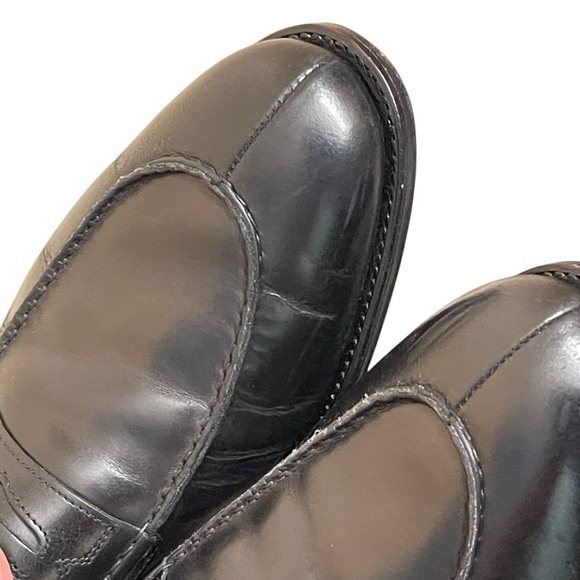 Salvatore Ferragamo Tramezza Black Leather Loafers Classic Slip-On Design SZ 13D main image 16